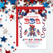 Patriottische Kip Zonnebril 4 juli BBQ Party Kaart