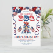 Patriottische Kip Zonnebril Independence Day BBQ Kaart (Staand voorkant)