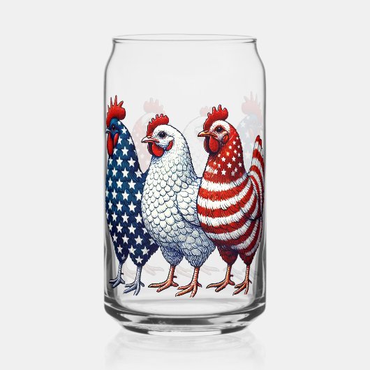 Patriottische kippen blikvorm glas (Voorkant)