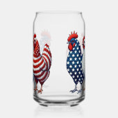 Patriottische kippen blikvorm glas (Links)