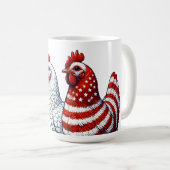Patriottische kippen koffiemok (Voorkant rechts)