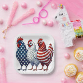 Patriottische kippen papieren bordje (Feest)