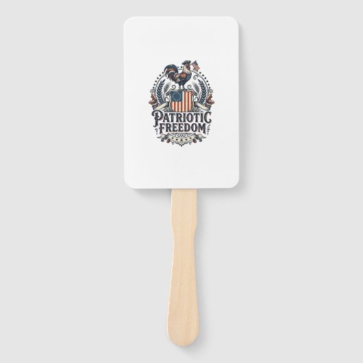 Patriottische Kippenhouder Vector Grafische T-shir Handwaaier (Voorkant)