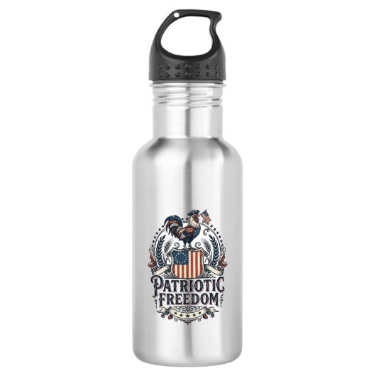 Patriottische Kippenhouder Vector Grafische T-shir Waterfles (Voorkant)