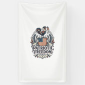Patriottische Kippenhouder Vector Graphic T-shirt_ Spandoek (Verticaal)