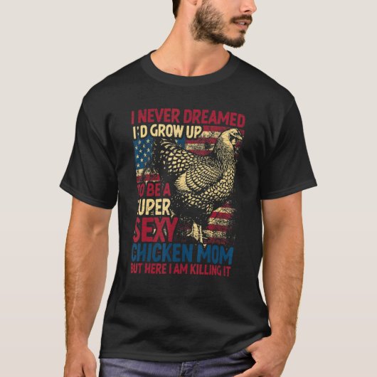 Patriottische Kippenmoeder T-shirt (Voorkant)