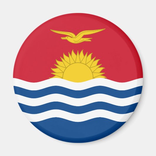 Patriottische Kiribati-vlag Magneet (Voorkant)