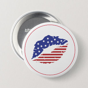 Patriottische Kiss Button Pin