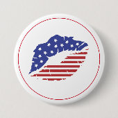 Patriottische Kiss Button Pin (Voorkant)