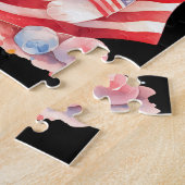 Patriottische Kitten 4 juli Gelukkig 4th Custom Legpuzzel (Zijkant)