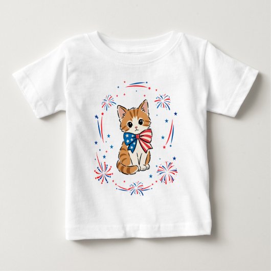 Patriottische Kitten-Vuurwerk – Rood Wit Blauwe St (Voorkant)