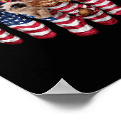 Patriottische Kittens In Amerikaanse Vlag Soks Gra Poster (Hoek)