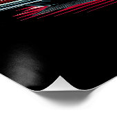 Patriottische klassieke oude pick-up truck USA vla Perfect Poster (Hoek)