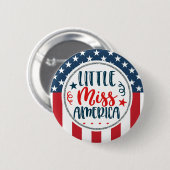 Patriottische kleine Miss America Stars Stripes Ronde Button 5,7 Cm (Voorkant /achterkant)