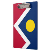 Patriottische Klembord met vlag van Denver, VS (Links)