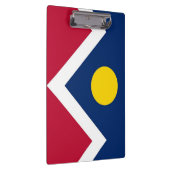Patriottische Klembord met vlag van Denver, VS (Rechts)