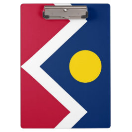 Patriottische Klembord met vlag van Denver, VS