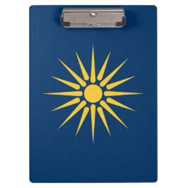Patriottische klembord met vlag van Macedonië, Gri