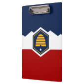 Patriottische Klembord met vlag van Utah, VS (Links)
