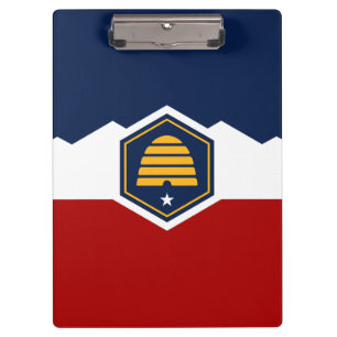Patriottische Klembord met vlag van Utah, VS