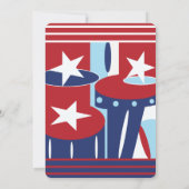 Patriottische kleuren 4 juli kaart (Achterkant)