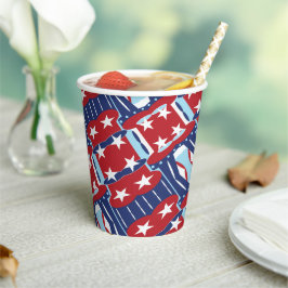 Patriottische kleuren 4 juli papieren bekers