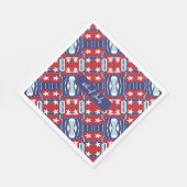 Patriottische kleuren 4 juli servet (Hoek)