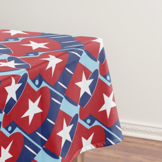 Patriottische kleuren 4 juli tafelkleed (Voorbeeld)