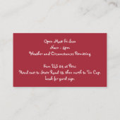 Patriottische kleuren aangepaste Visitekaartjes (Achterkant)