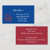 Patriottische kleuren aangepaste Visitekaartjes (Voorkant / Achterkant)