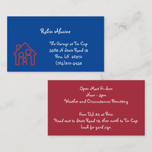 Patriottische kleuren aangepaste Visitekaartjes (Voorkant / Achterkant)