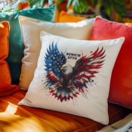 Patriottische kleuren America Bold Eagle Kussen