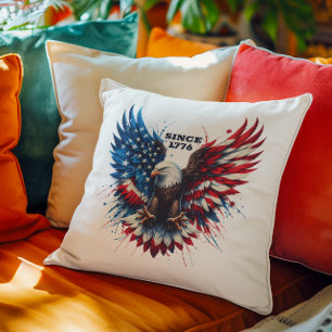 Patriottische kleuren America Bold Eagle Kussen