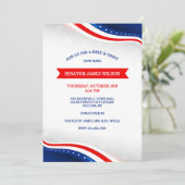 Patriottische kleuren Fundraising Invitaties Kaart (Staand voorkant)