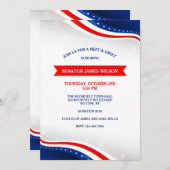 Patriottische kleuren Fundraising Invitaties Kaart (Voorkant / Achterkant)