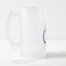 Patriottische kleuren Home Drinkware Barware Frost Matglas Bierpul