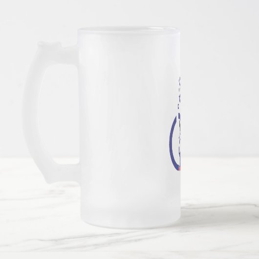Patriottische kleuren Home Drinkware Barware Frost Matglas Bierpul (Links)