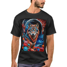 Patriottische kleuren Wolf