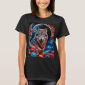 Patriottische kleuren Wolf T-shirt (Voorkant)