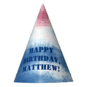 Patriottische kleurstof rode blauwblauwe partij feesthoedjes (Voorkant)