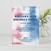 Patriottische kleurstof rood, wit en blauw kaart (Staand voorkant)