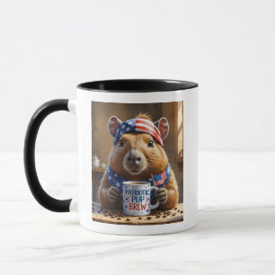 Patriottische knaagdier Mok - Grappig 'Merica Brew