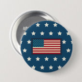 Patriottische knoop ronde button 7,6 cm (Voorkant /achterkant)
