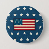 Patriottische knoop ronde button 7,6 cm (Voorkant)