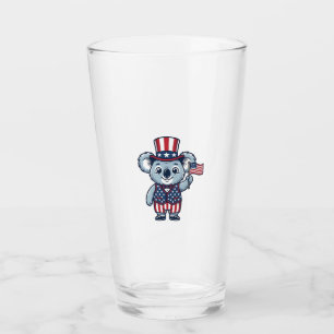 Patriottische Koala Vector Vintage Shirt Ontwerp_1 Glas