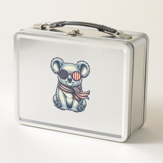 Patriottische Koala Vintage Gravure Shirt Ontwerp_ (Voorkant)