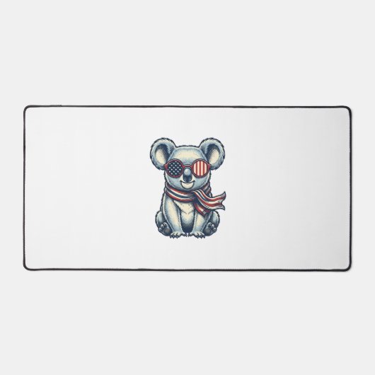 Patriottische Koala Vintage Gravure Shirt Ontwerp_ Bureaumat (Voorkant)