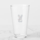 Patriottische Koala Vintage Gravure Shirt Ontwerp_ Glas (Achterkant)