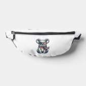 Patriottische Koala Vintage Gravure Shirt Ontwerp_ Heuptasje (Liggend)