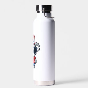 Patriottische Koala Vintage Stijl Vector Kunst_1 Waterfles